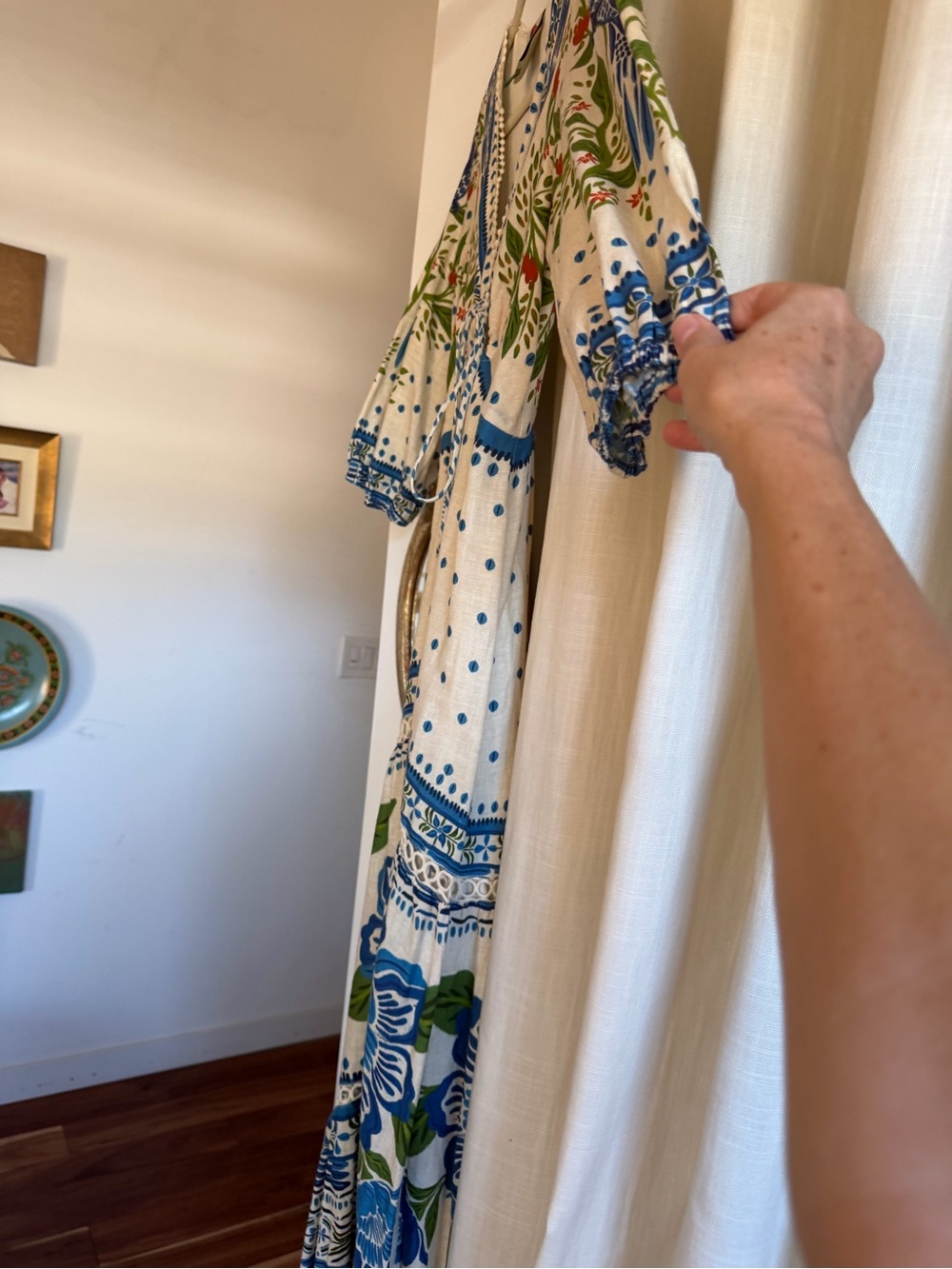 Farm Rio Macaw Flight Tiered Maxi Dress XS - Picture 12 of 14